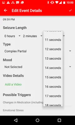 Seizure Tracker android App screenshot 9