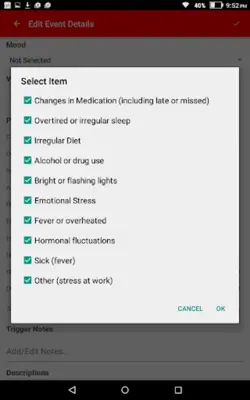 Seizure Tracker android App screenshot 2